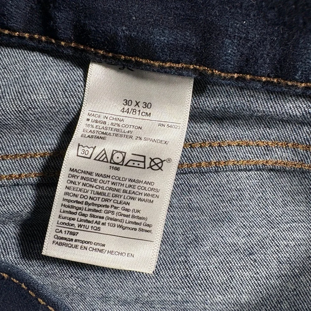Banana Republic Slim Fit Jeans Mens 30x30 Dark Wash Indigo Stretch Denim Pants‎